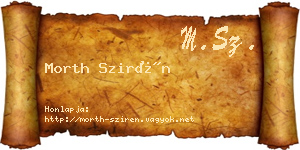 Morth Szirén névjegykártya
